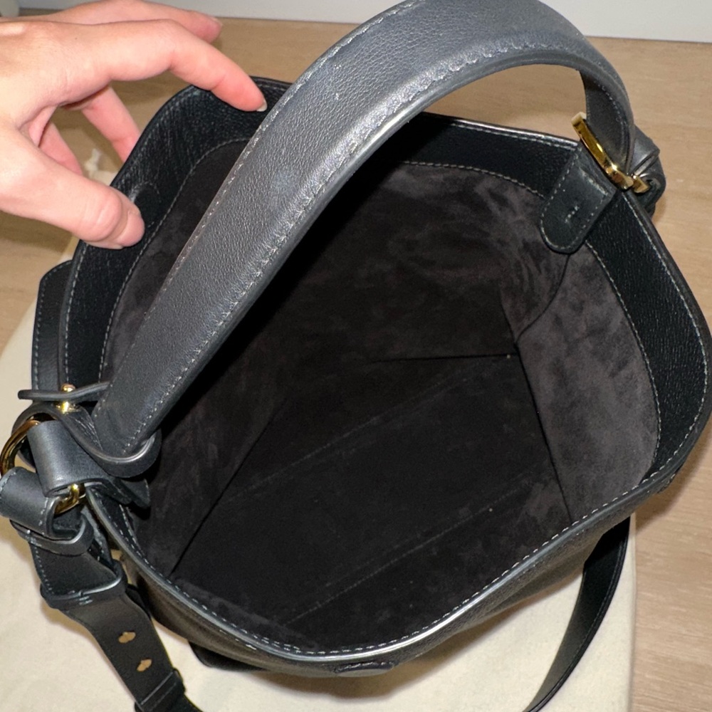 Stow London Black Curve Bag Gold Hardware - Picture 10 of 12